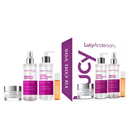 LUCY ANDERSON SET CREMA ANTIAGE SOFT, CREMA LIMPIEZA, BRUMA Y MINITALLA